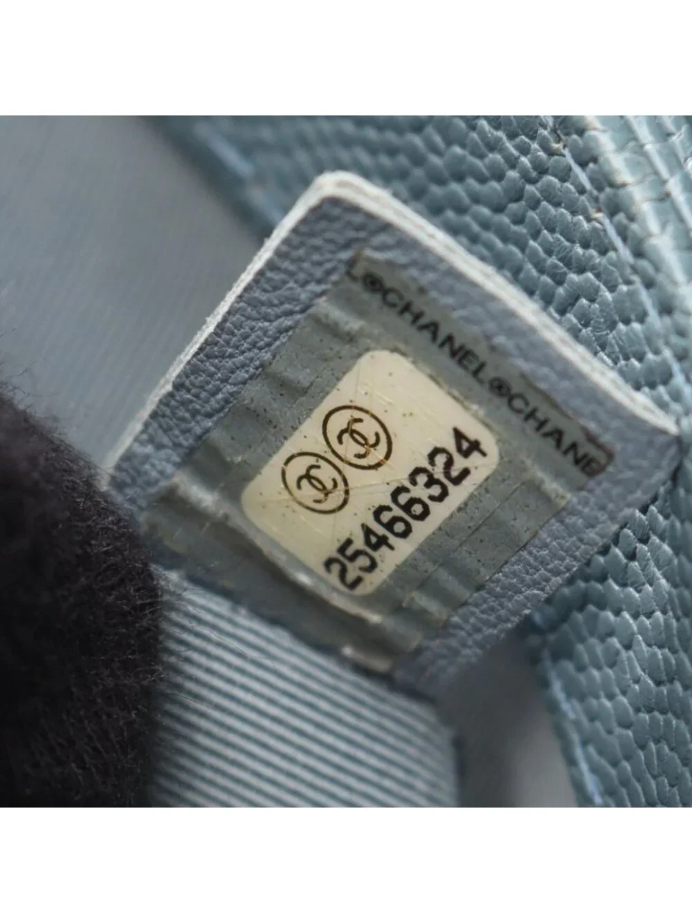 Chanel Shoulder Bag Quilted Smoki Blue Caviar Leather Chain